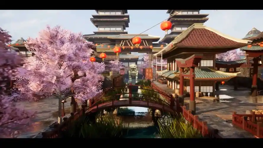 虚幻ue5亚洲古风城市建筑 - 魔卡数字-官网入口