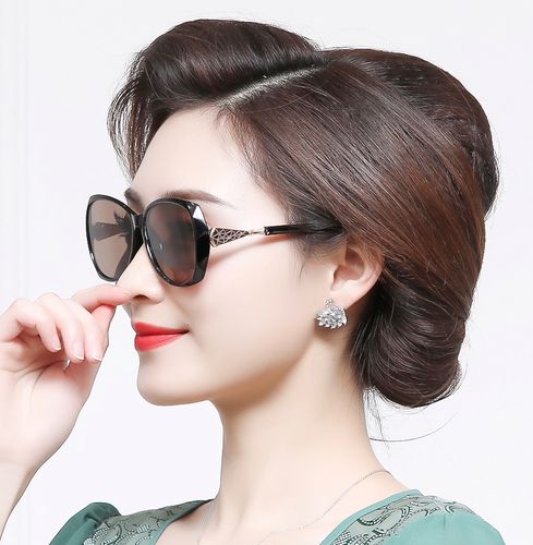 东海水晶眼镜女款妈妈水晶太阳镜天然中老年人养眼墨镜太阳眼镜