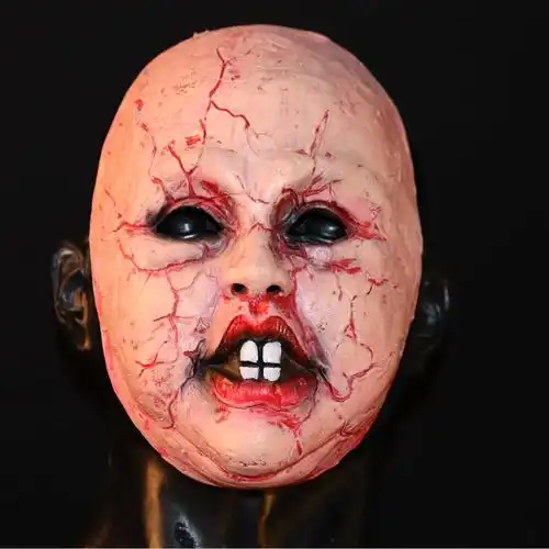 万圣节cos恐怖娃娃面具鬼脸化妆舞会演出恶搞吓人整蛊假发可爱面