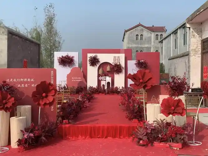 临泉3999的农村婚礼布置