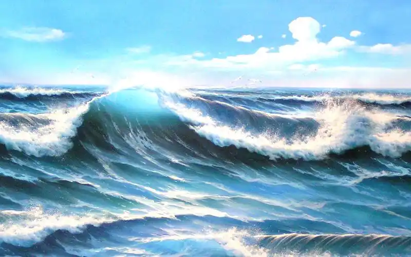 卷起的海浪壁纸图片