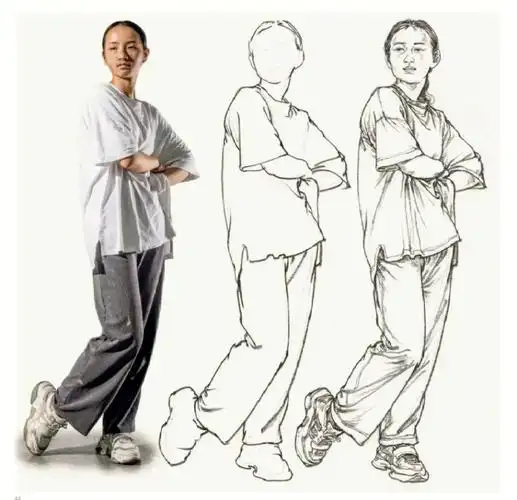 速写人物动态练习范例