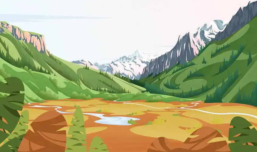 扁平风山景更新|插画|创作习作|thecavalry - 原创作品 - 站酷 (zcool