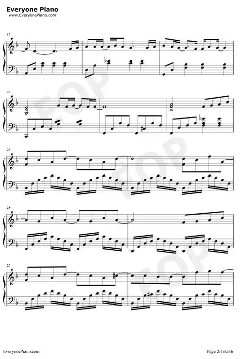 水星记钢琴谱_郭顶_独奏谱