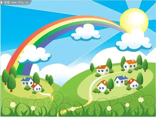 大自然卡通风景