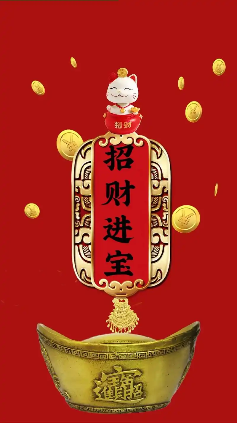 手机壁纸招财进宝大吉大利