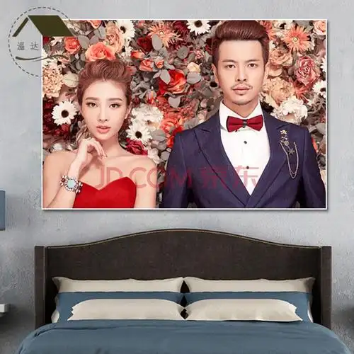 相框挂墙创意婚纱照放大冲印摆台欧式结婚照片大尺寸制作卧室 拉米娜