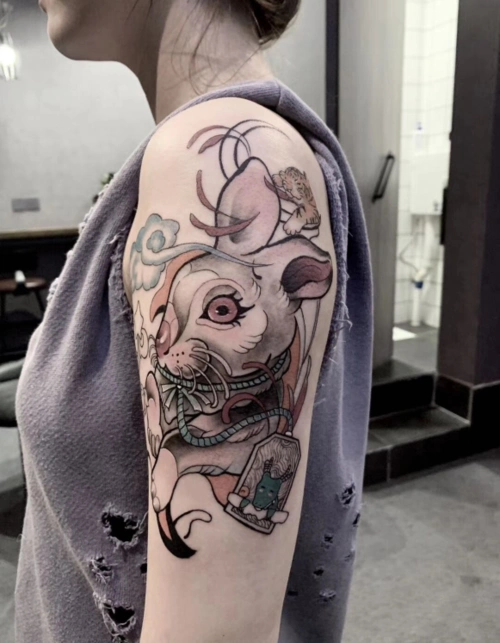 2020最新兔子纹身图案大全男女个性兔子纹身设计15