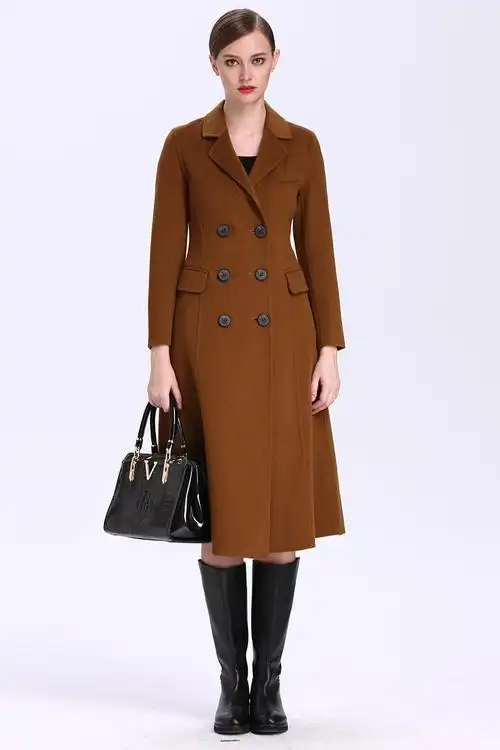 反季跑量单品【川口双面羊绒大衣】秋冬季保暖大衣 品牌大码外套 一手