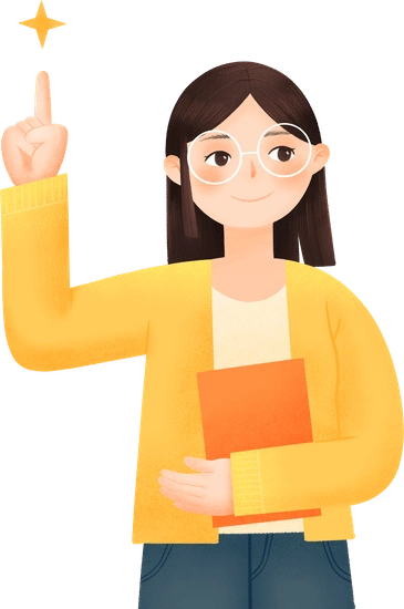 手绘老师讲课完整插画老师形象