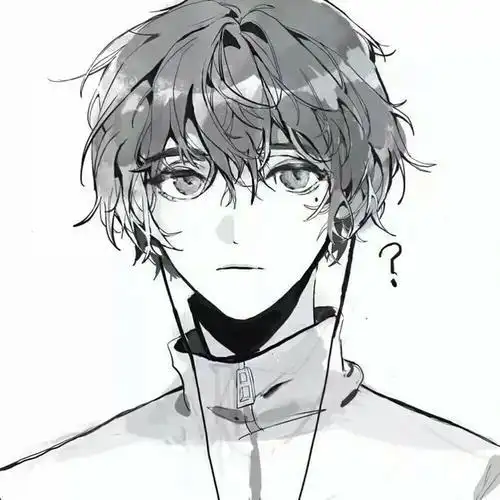 动漫男男黑白素描头像_头像图片_扣扣乐园
