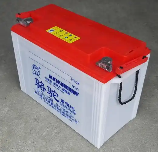 正品骆驼电动三轮车蓄电池6-d-120b12v105ah动力铅酸酸水蓄电池