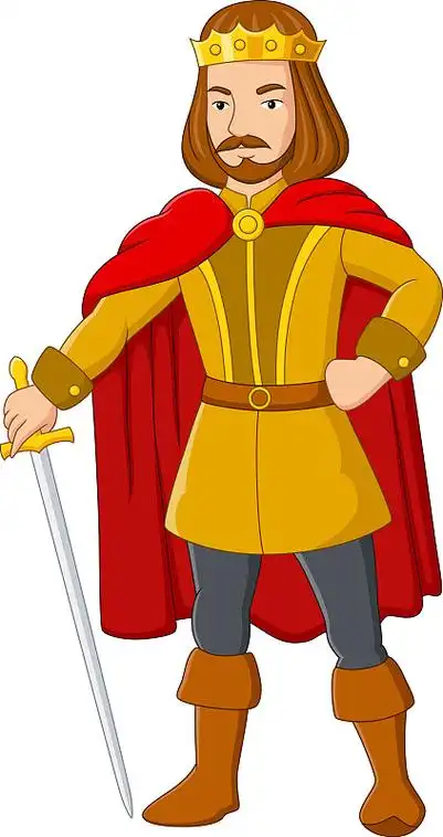 卡通国王手持剑图片