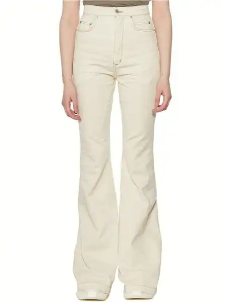 rickowens白色喇叭裤