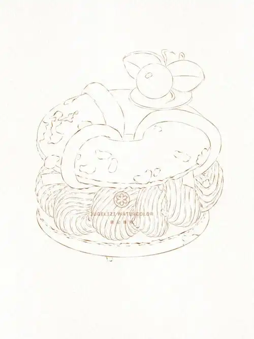 一口气更三张喜欢的马卡龙,上色待定#画画的日常  #笔记灵感  #pro