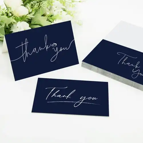 跨境英文感谢卡thankyou教师节贺卡祝福圣诞留言6pcs带信封贴纸