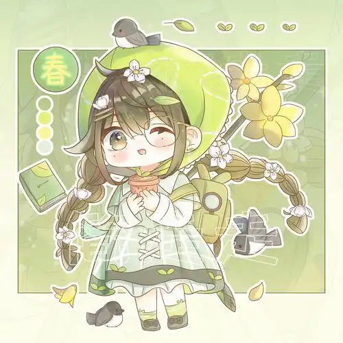 原创四季拟人|q版插画