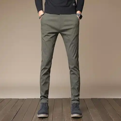 aemape苹果休闲裤男秋天长裤子2020新款西裤潮流韩版青年修身小脚弹力