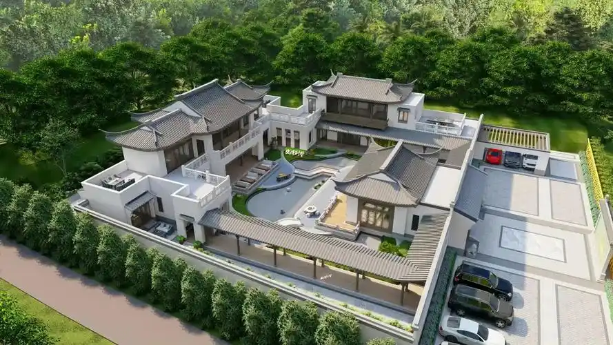 中式合院 中式庭院 农村自建房 苏式建筑 别墅设计
