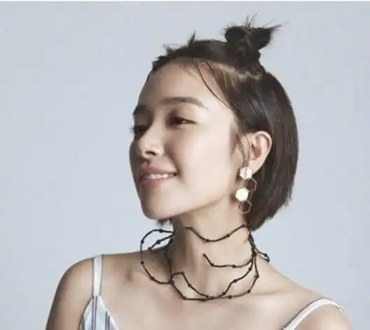 女生半丸子头发型扎法图片