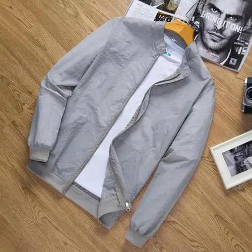 富贵鸟夏季男夹克新款防晒衣韩版皮肤衣薄空调衫外套薄款时尚上衣