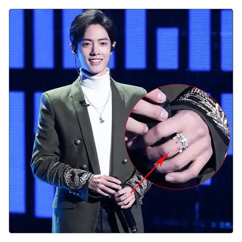 通体s925:肖战同款戒指