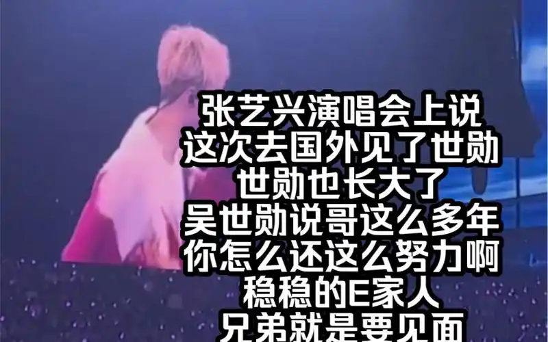 【勋兴】【张艺兴】【吴世勋】张艺兴演唱会上说,这次去国外见了吴