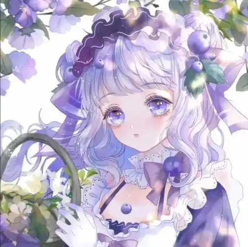 蓝色紫色系列头像下次见面就从一朵花开始吧