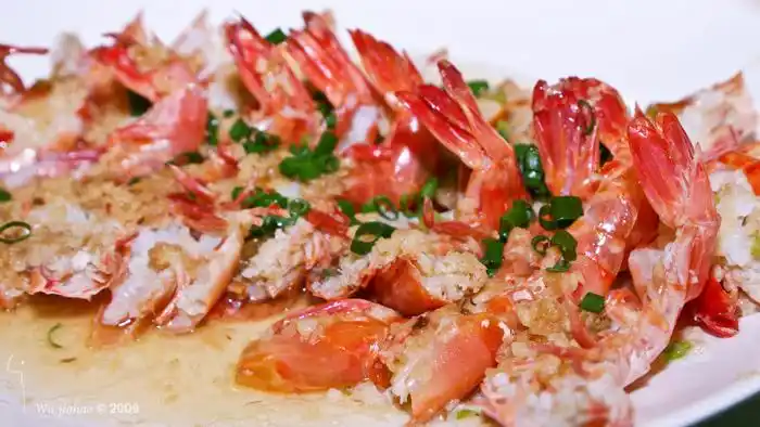 蒜茸蒸开边九节虾(肥佬潮州酒楼)    /1159