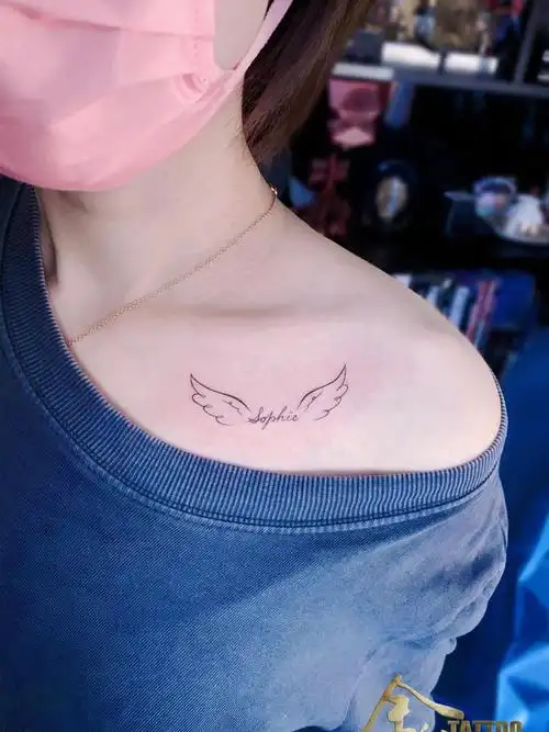 翅膀_纹身图案手稿图片_金鬼-海燕的纹身作品集