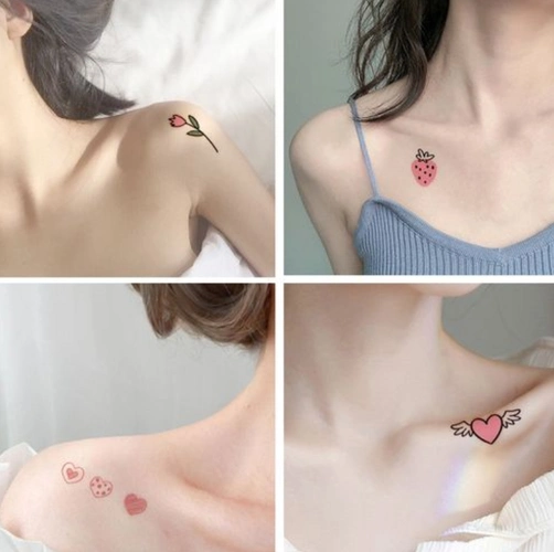 适合女生纹在锁骨的小纹身