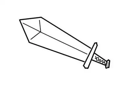 迷你世界能量剑简笔画画武器