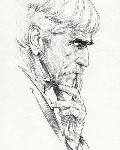 美国艺术家:达瓦马拉纳特线描作品