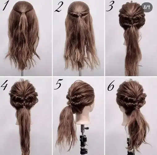 看起来非常的乖巧可爱,除了像她这样比较简单的长发编发以外