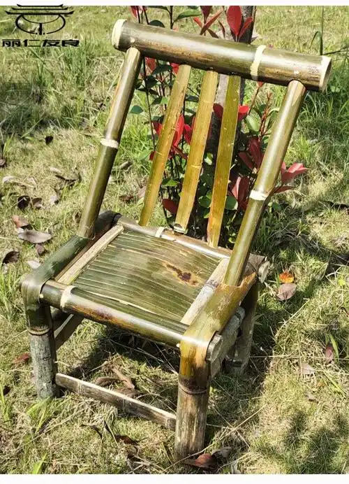 定制竹椅子靠背椅手工老式竹编藤椅子家用阳台小竹凳竹子椅编织矮凳子