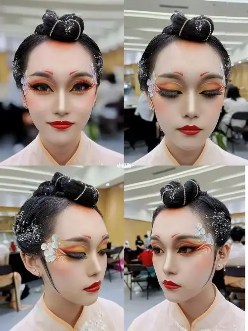 舞台妆面发型