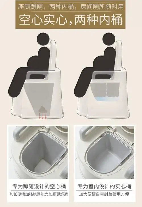 小米mi生态米家通用老人坐便器马桶家用可移动便携式老年人室内坐便椅