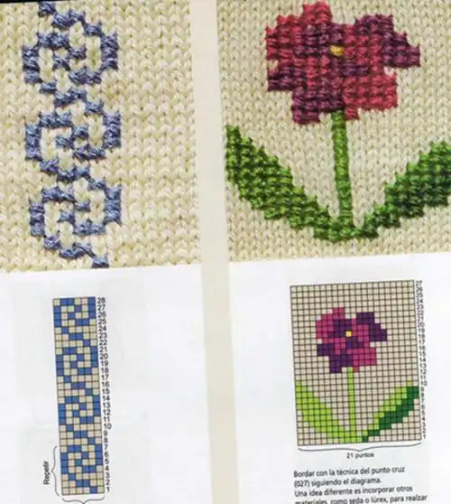 毛衣绣花图案花样简单图片简单绣花图片及花样大全