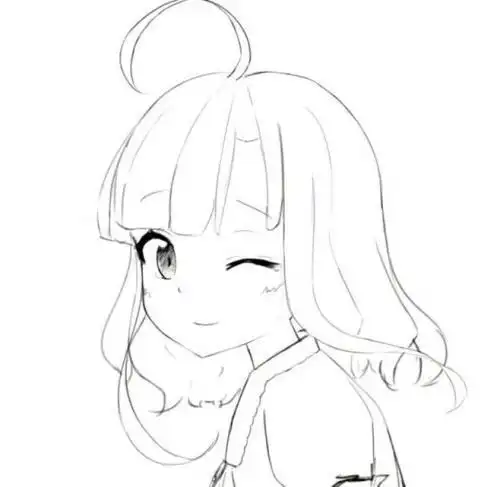 美少女简笔画全身正面简笔画小女孩简笔画画个简笔画人文绘画双马尾