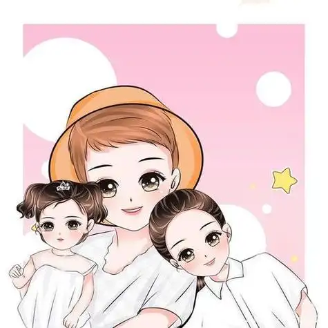 努力追求幸福一家三口卡通头像温馨又好看