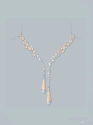 学无止境珠宝设计项链手绘欣赏