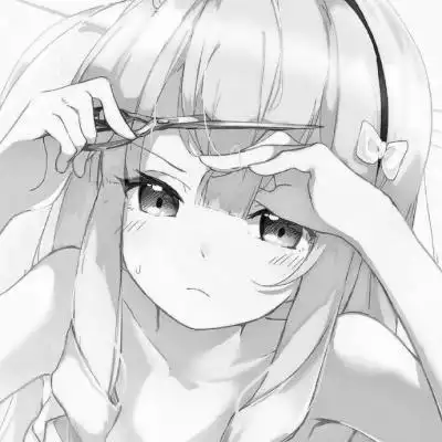 动漫黑白女生头像图片