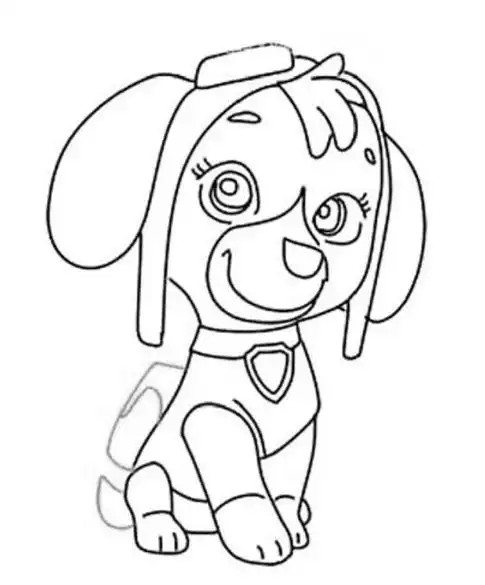 汪汪队队长莱德简笔画的画法图片