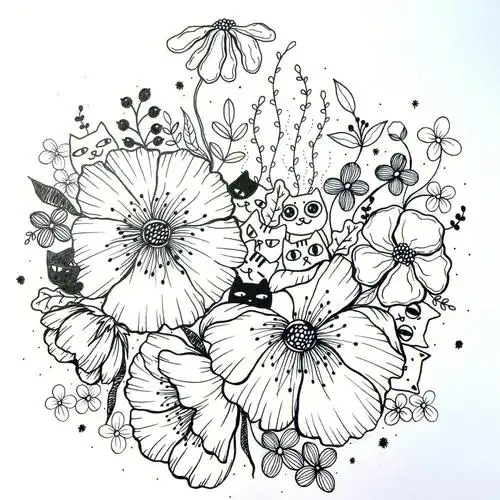 念头～9393两小时就可以画好了,非常简单的一幅画97#针管笔手绘