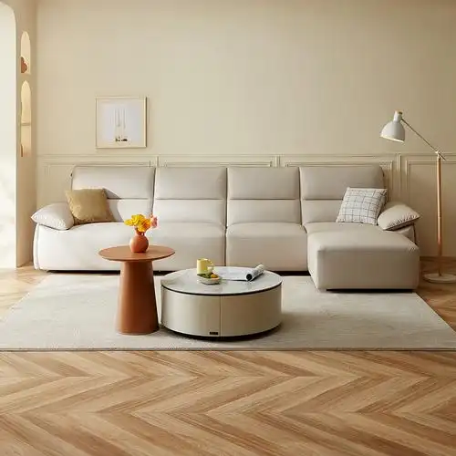 全友家居芙兰布艺沙发客厅家具分段式科技布现代简约布沙发111059