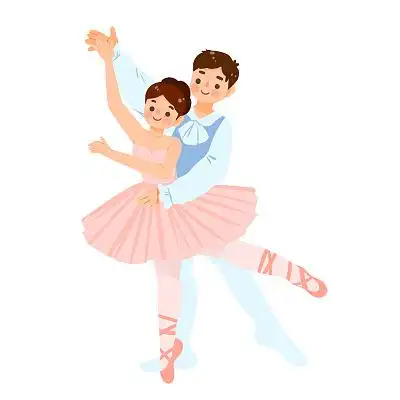 跳舞的女孩卡通人物跳舞舞蹈png素材舞蹈女孩元素