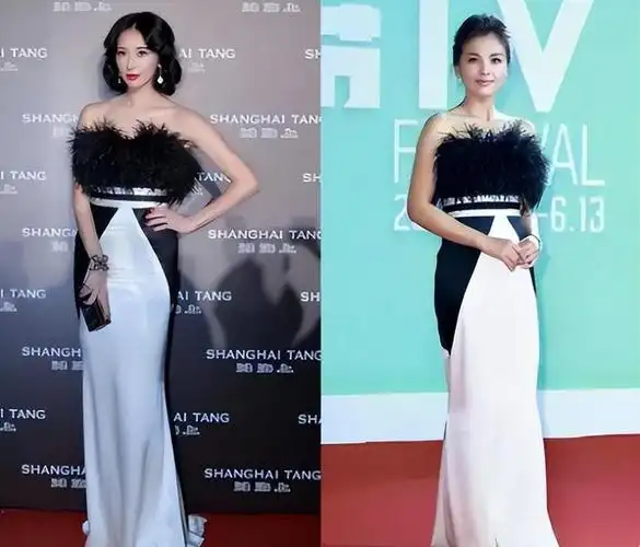 44岁刘涛撞衫48岁林志玲,同款对比,一个土不拉几,一个高贵典雅|衬衫