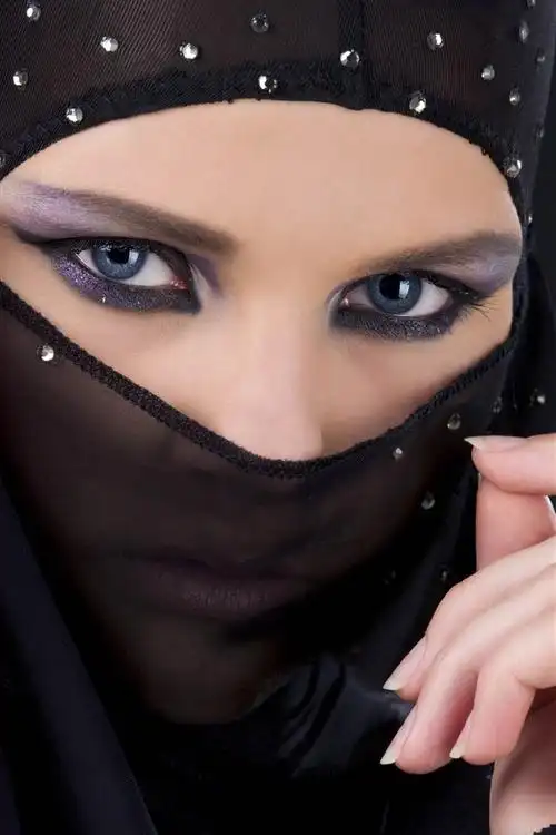 女孩,脸,眼睛,面纱 5k