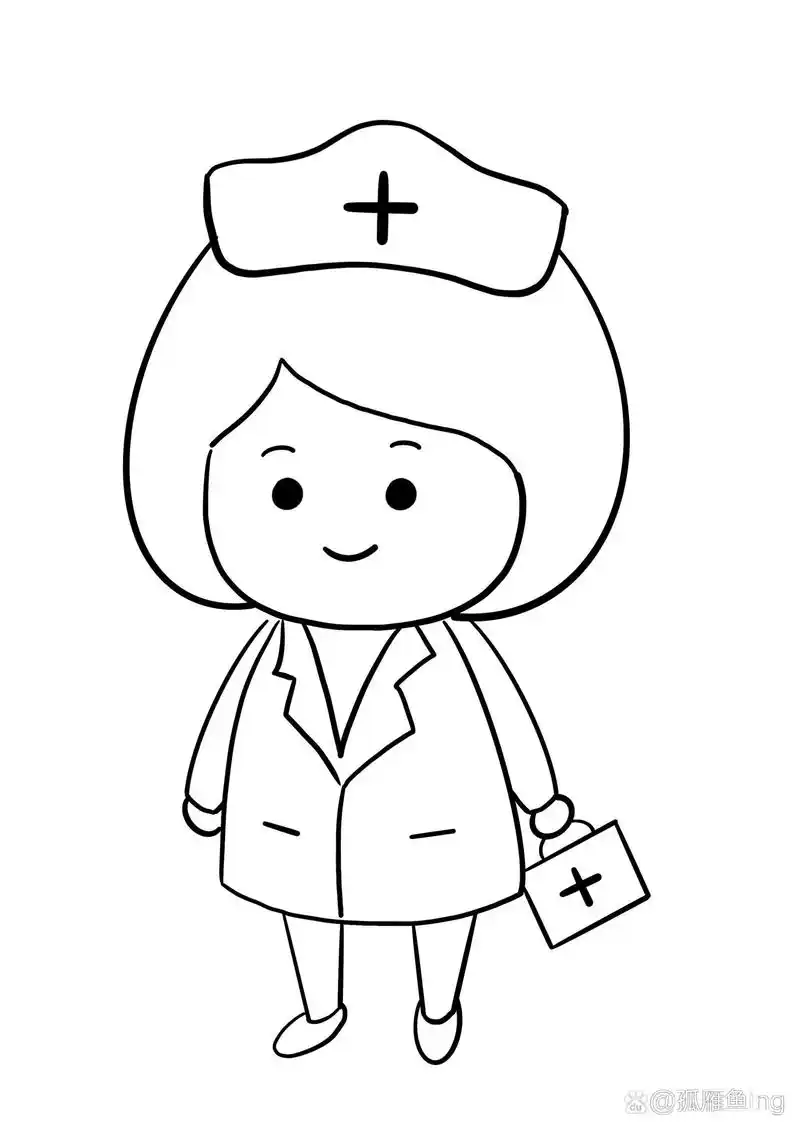 简笔画教程分享 护士姐姐 #简笔画# #可爱简笔画# #画个简笔画# #儿童