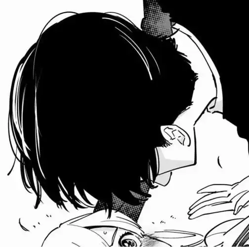 进来拿丧系 黑白简约漫画风动漫情侣头像